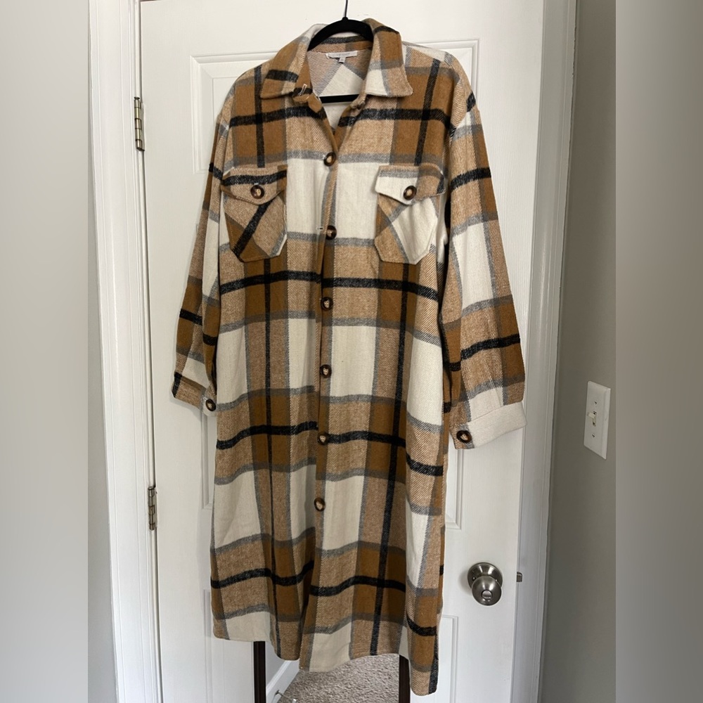 Long Women’s Plaid Shacket